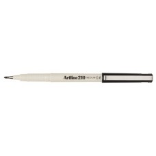 Artline 210 Med Tip Pen .6mm Black (PK 12)