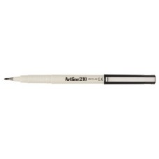 Artline 210 Med Tip Pen .6mm Black (PK 12)
