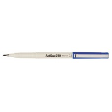 Artline 210 Med Tip Pen .6mm Blue (PK 12)