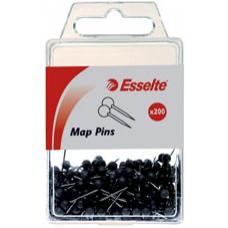 Esselte Map Pins Black PK 200 (PK 200)