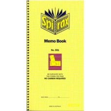 Spirax Memo Book 551 2 per page Carbonless (EA)