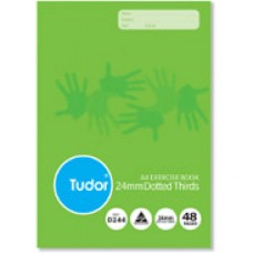 Tudor Dotted Thirds Exercise Book A4 24mm Ruled 48pg 140921 (EA)