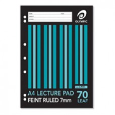 Lecture Pad A4 7mm Ruled 70 Leaf 7 Hole Punched (EA)