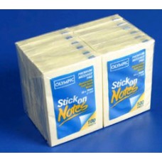 141284 Olympic Stick on Notes 50x76mm Yellow 100 PK 12