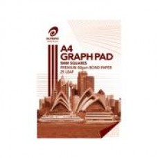 Olympic Graph Pad Punched 7 Hole A4 25 Leaf 5mm (EA)