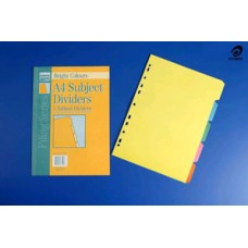 Olympic Coloured Dividers A4 Non Reinforced 5 Tab Bright (EA)