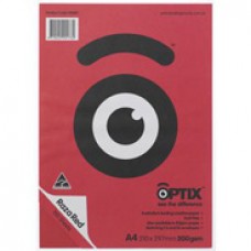 141680 Optix Copy Board 200gsm A4 Raza Red PK 100