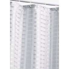 Shower Curtain White Block Jacquard Polyester 180x180 (EA)
