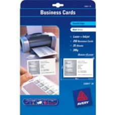 Avery Business Cards Clean Edge Laser Black and White (PK 25)