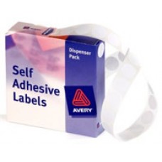 Avery Label Self Adhesive White 14mm Dots Pk 1200 (PK)