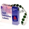 Avery Label Self Adhesive Green 14mm Dots  (PK 1050)