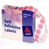 Avery Label Self Adhesive Pink 14mm Dots (PK 1050)