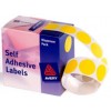 Avery Label Self Adhesive Yellow 24mm Dots (PK 500)