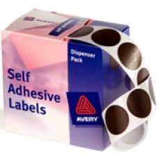 Avery Label Self Adhesive Black 24mm Dots (PK 500)