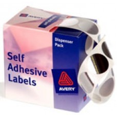 Avery Label Self Adhesive Silver 24mm Dots (PK 250)