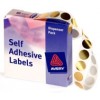 Avery Label Self Adhesive Gold 14mm Dots  (PK 500)
