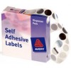 Avery Label Self Adhesive Silver 14mm Dots  (PK 500)