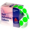 Avery Label Self Adhesive Fluoro Green 24mm Dots  (BX 350)
