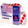 Avery Label Self Adhesive Fluoro Red 14mm Dots  (PK 700)