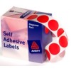 Avery Label Self Adhesive Fluoro Red 24mm Dots  (BX 350)