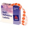 Avery Label Self Adhesive Fluoro Orange 14mm Dots  (PK 700)