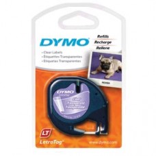 DYMO Letratag Tape Plastic Clear 12mmx4m (EA)