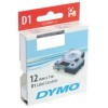 DYMO D1 Tape Black White 12mm x 7m (EA)