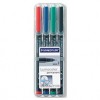 Staedtler Lumocolor 318 Asst Fine Perm (PK 4)