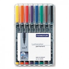 Staedtler Lumocolor 318 Asst Fine Perm (PK 8)