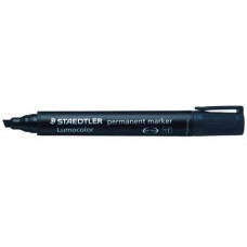 Staedtler Lumocolour Chisel Black Perm Marker (PK 10)