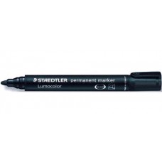 Staedtler Lumocolour Bullet Black Perm Marker (PK 10)