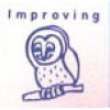 Merit Self Inking Stamp Improving Blue Owl (EA)
