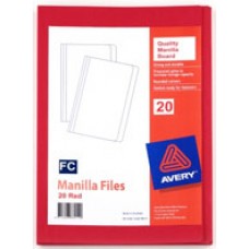 Avery Manilla Folders F/C Red (PK 20)