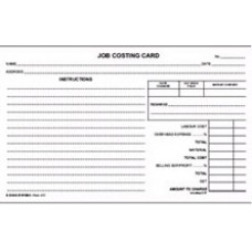 Zion Job Costing Card White 125 x 205 PK 250