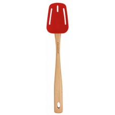 Silicone Slotted Spoon w Beech Handle Red (EA)