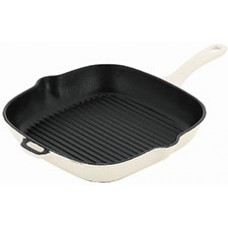 Chasseur Square Grill 25cm White w Handle (EA)