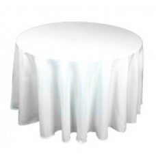 Spun Poly Tablecloth White 229cm round 225gsm (EA)