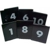 Table Number Set 1 to 10 White on Black (ST)