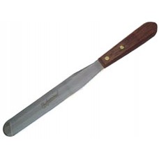 Spatula Med Straight SS 200mm Wood Handle (EA)