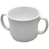 Melamine Coffee Mug 2 Handles 300ml White EA