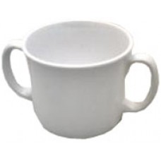 Melamine Coffee Mug 2 Handles 300ml White EA