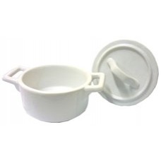 Vitroceram Casserole Round with Lid 750ml White EA