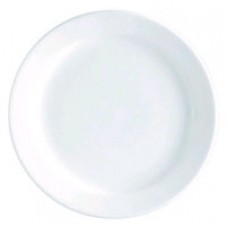 Vitroceram Round Plate 230mm Narrow Rim White  (PK 6)