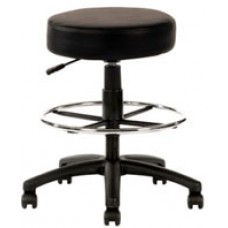 YSD Office Utility Stool w Drafting Ring PU BLK 570-720 H EA